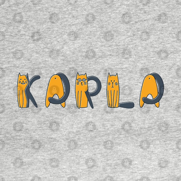 Karla | Girl Name | Cat Lover | Cat Illustration by LisaLiza